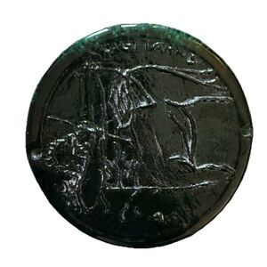 BLENKO GLASS Artistic Dark Green Sagittarius Glass Art